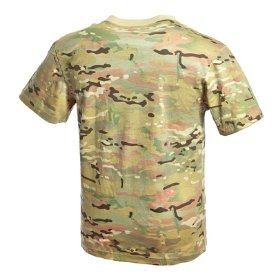 100% कपास सैन्य सेना टी शर्ट टिकाऊ छलावरण मुकाबला