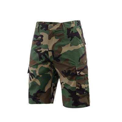 गुणवत्ता  Woven Military Men Tactical Short Pants OEM Waterproof Woodland Camo कारखाना